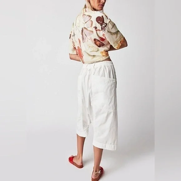 Free People, Marbella Cropped Harem Pants, White, XS, NWOT - Picture 5 of 12